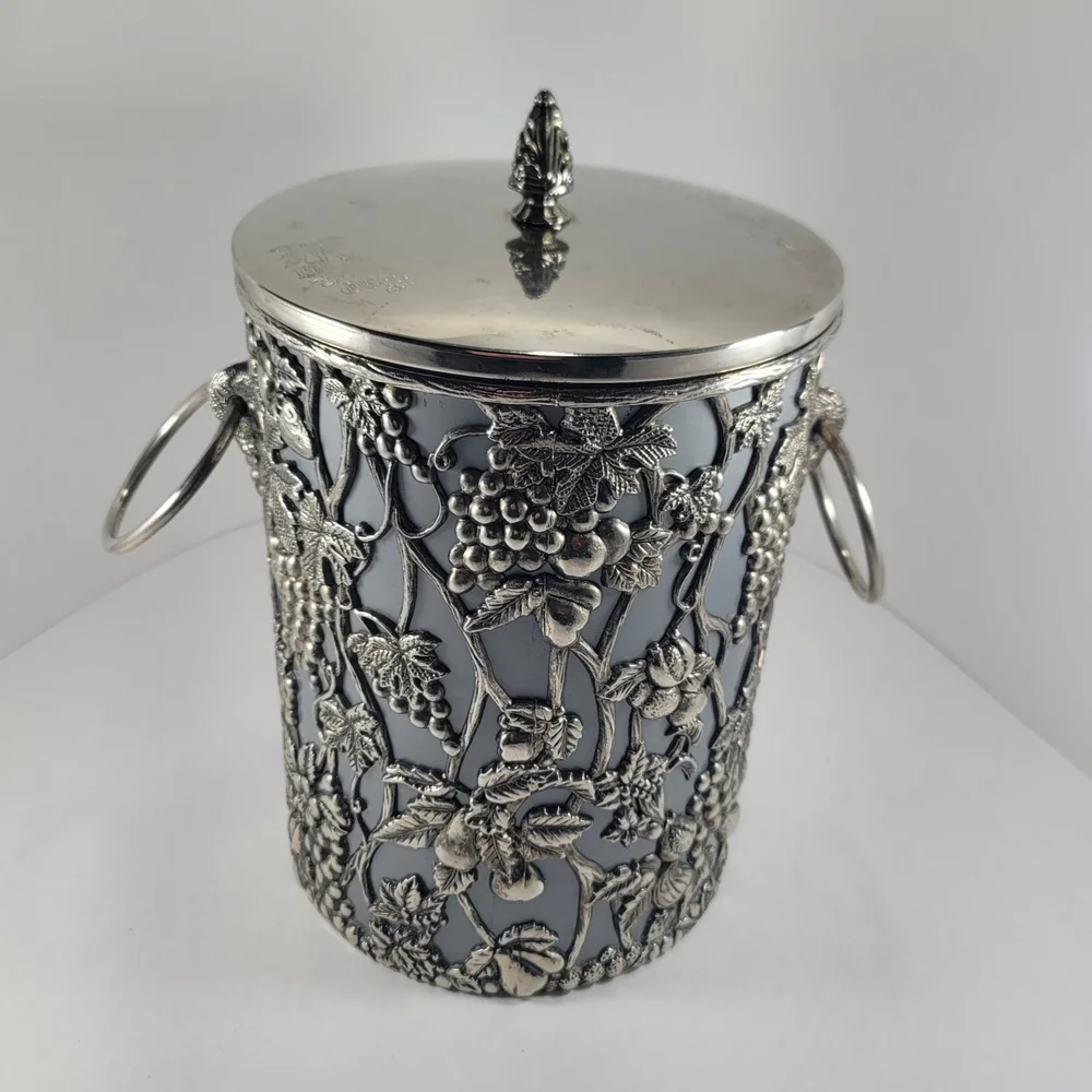 Vintage Champagne/Ice Bucket Silver Heavy Metaloverlay
